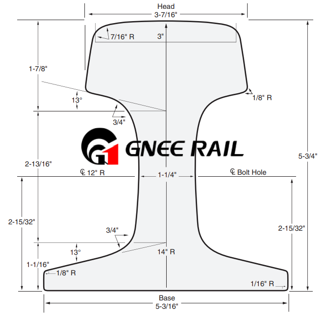 Ράγα γερανού 135LB